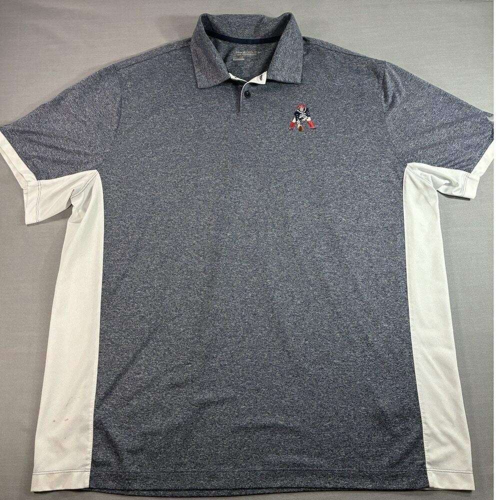 Nike Golf New England Patriots Polo Men's XXL Dri-FIT Retro Logo Performance